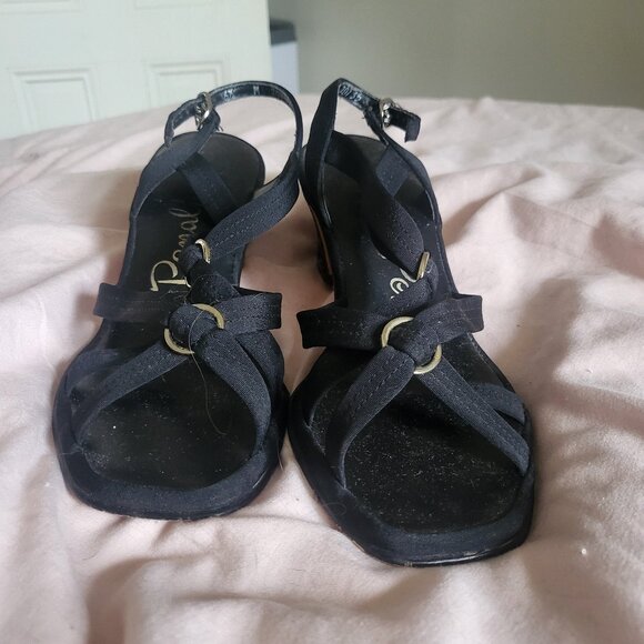 Black Strappy Heels - Picture 1 of 2